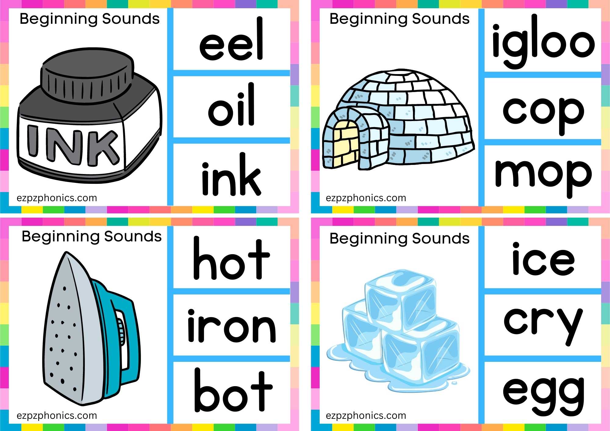 Letter I Look At The Image And Clip The Correct Word Group 1